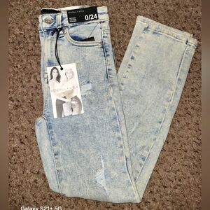 Kendall & Kylie Blue Skinny Jeans Distressed Style